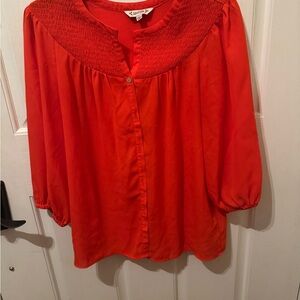 Nanette Lepore Red Blouse Chic and Vibrant
